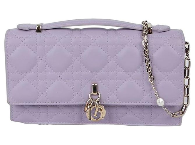 Dior Mini Schultertasche Lila 