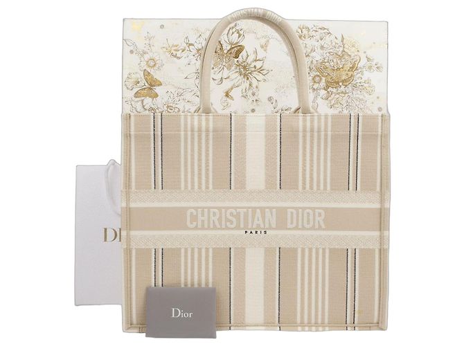 Book Tote Dior Gran Bolsa Tote Libro Castaño