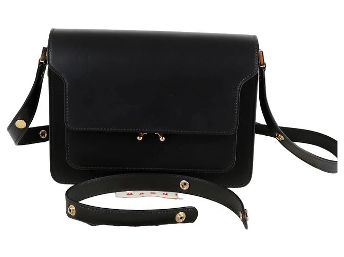 Marni Sac à bandoulière Medium Trunk Noir
