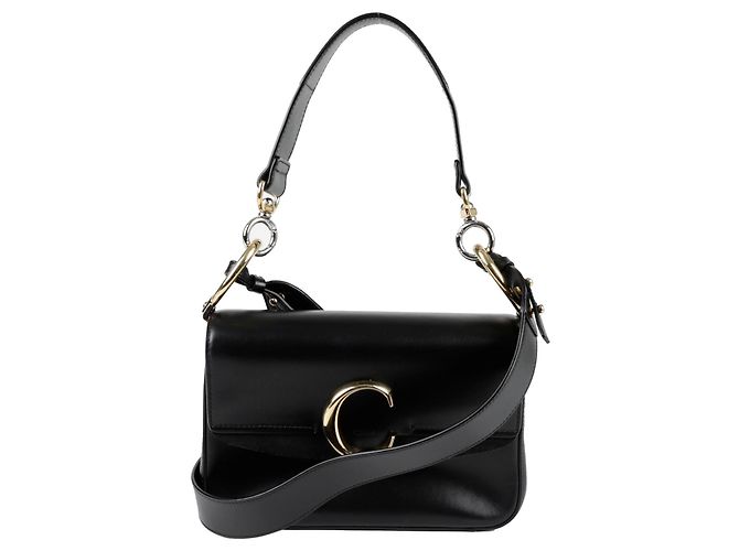 Chloé Sac à main double porté épaule Noir