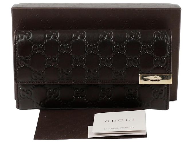 Gucci GG Flap Long Wallet Brown