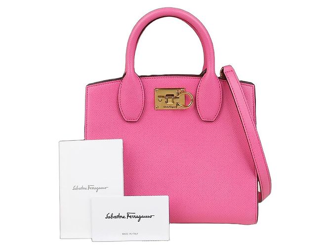 Salvatore Ferragamo Sac à main épaule Studio Box Small Tote Rose