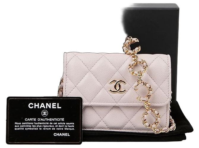 Chanel Bolsa transversal Miss Coco Mini em couro caviar Roxo