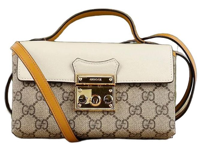 Gucci Mini Tote e Bolsa de Ombro Paddlelock Marrom