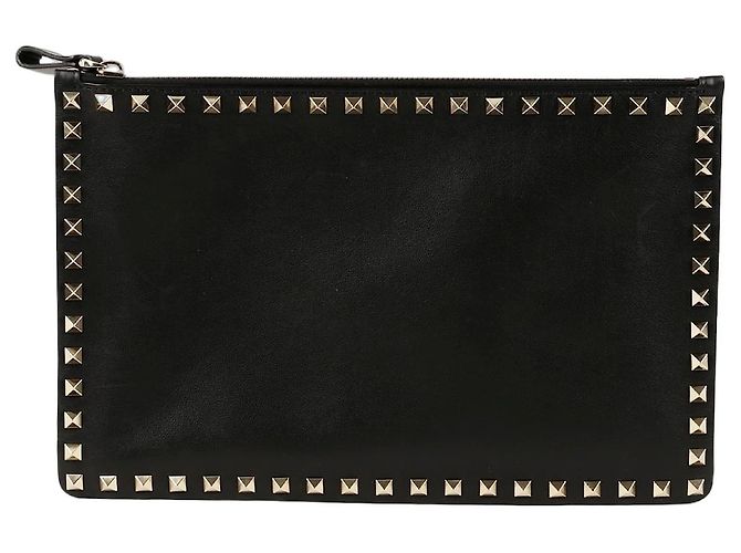Valentino Rockstud Clutch Schwarz
