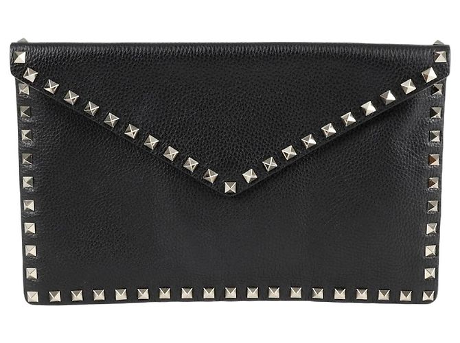 Valentino Clutch Envelope Rockstud Nero 