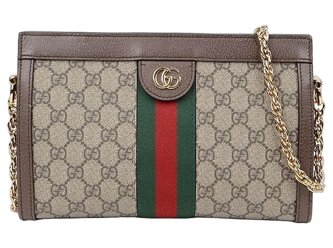 Gucci Borsa a tracolla Ophidia Small Chain Marrone