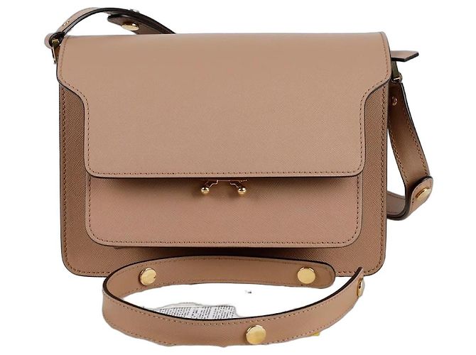 Marni Borsa a Spalla Crossbody Medium Trunk Marrone