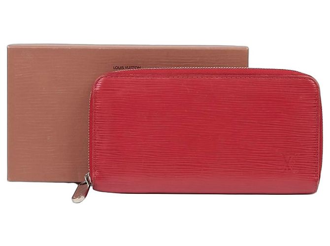Louis Vuitton Zippy Wallet Long Wallet Red