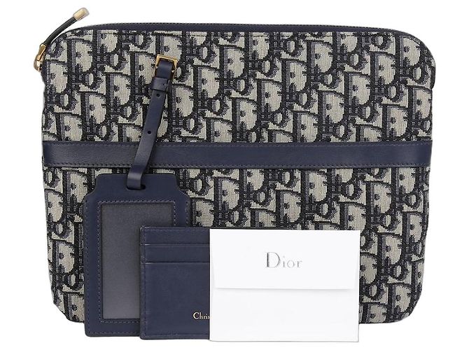 Dior Borsa Clutch da Viaggio Blu