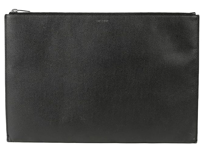 Saint Laurent Große Clutch-Tasche Schwarz
