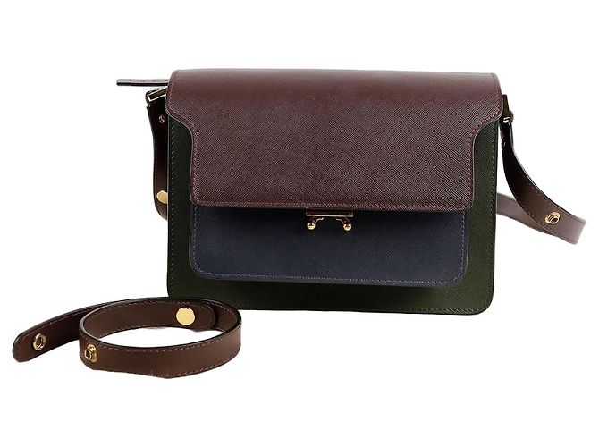 Marni Borsa a spalla e crossbody media Trunk Blu