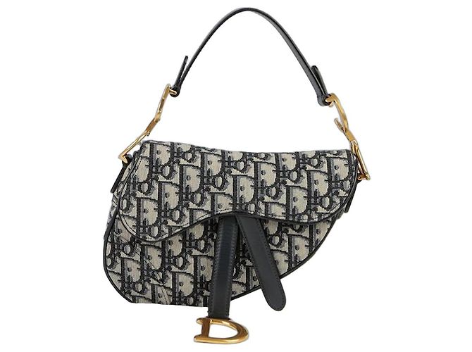 Saddle Dior Borsa a spalla mini sella obliqua Blu