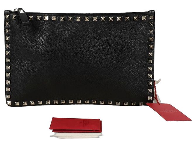 Valentino Rockstud Clutch Schwarz
