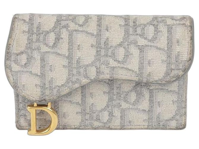 Saddle Dior Tarjetero con solapa oblicua Castaño