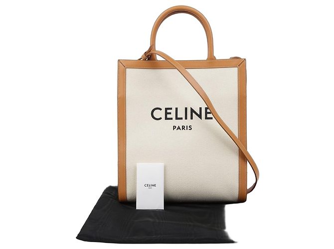 Céline Cabas Vertical Small Tote Shoulder Bag Brown
