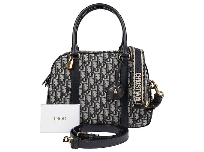 Dior Bolsa de ombro bowling grande Devive Azul