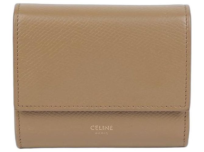 Céline Trifold Small Wallet Brown