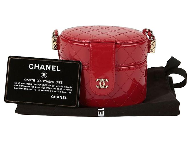 Chanel Mini bolsa de cosméticos cruzada Roja