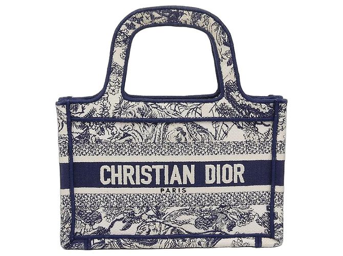 Book Tote Dior Tote Mini Libro Tuileries Blu