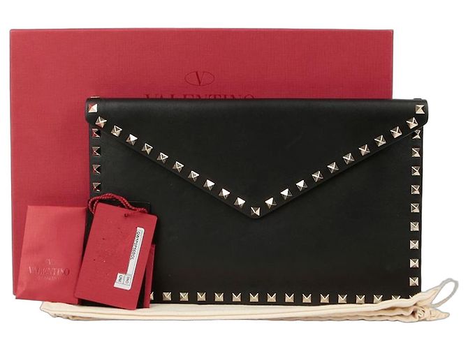 Valentino Clutch Envelope Rockstud Nero 