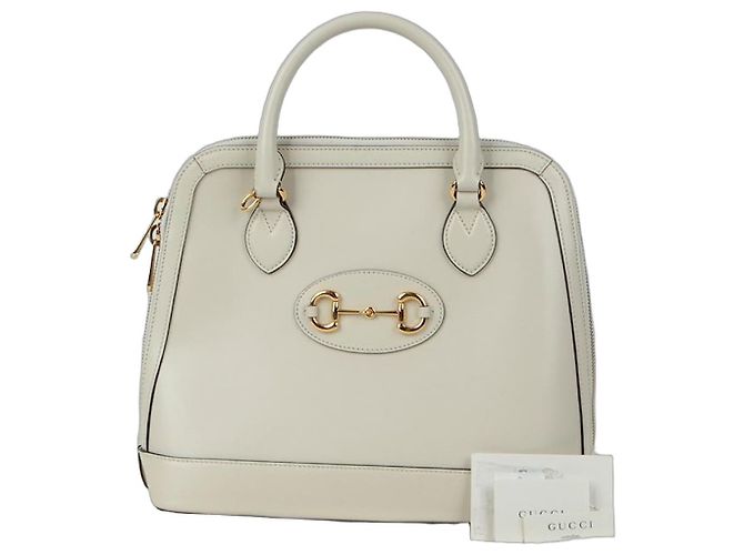 Gucci Medium Tote Bag mit Horsebit Weiß