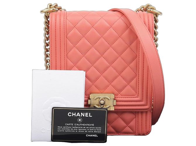 Chanel Boy North South Umhängetasche mit Klappe Weiß