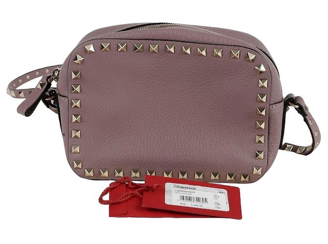 Valentino Bolsa Crossbody Rockstud Roxo