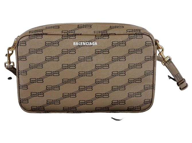 Balenciaga Borsa a tracolla BB Logo Camera Marrone