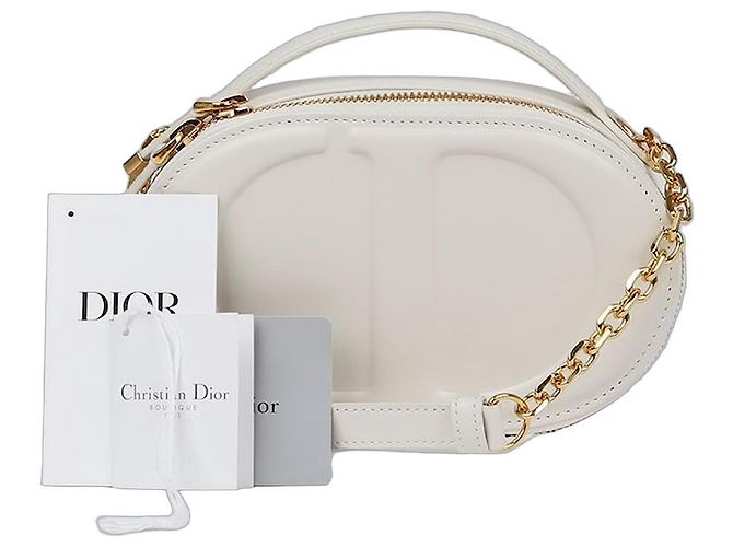 Dior Bolsa transversal oval CD Signature Branco