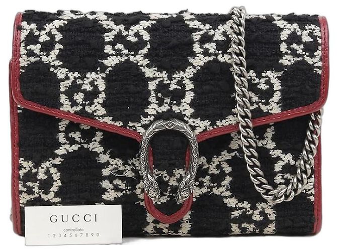Gucci Sac à bandoulière croisé Dionysus Chain Noir