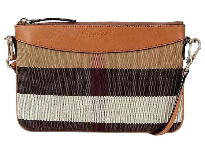 Burberry Clutch Phaeton a tracolla Marrone