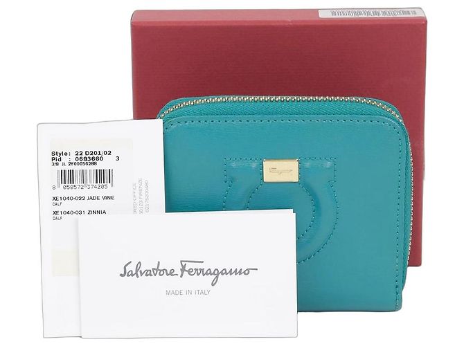 Salvatore Ferragamo Gancini Bi-Fold Wallet Green