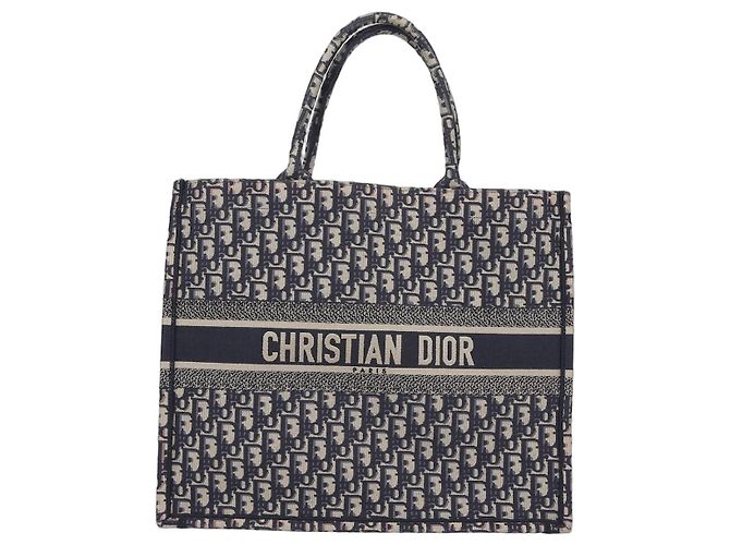 Book Tote Dior Grande Borsa Tote Book Blu