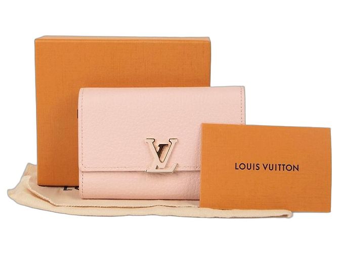Louis Vuitton Capucines Compact Wallet Pink