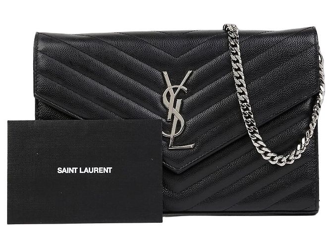 Saint Laurent Borsa a tracolla Monogram Chain Nero