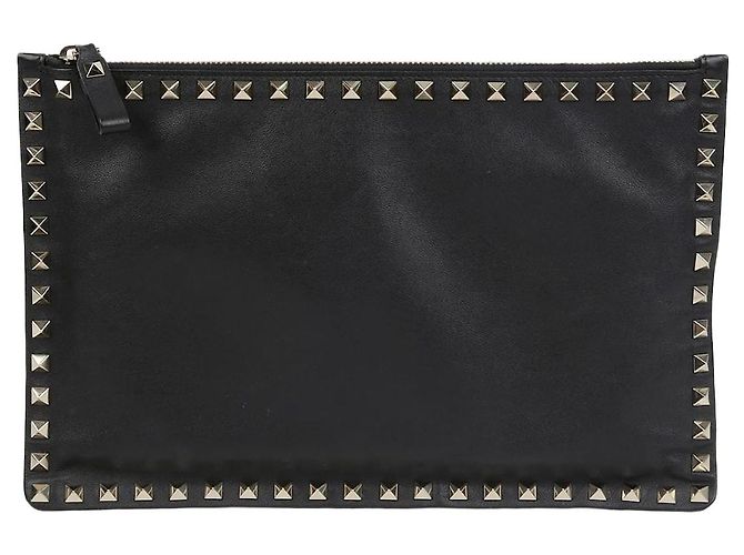 Valentino Rockstud Clutch Schwarz