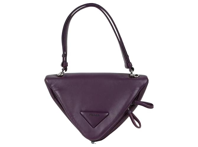 Prada Bolsa de ombro triangular Roxo
