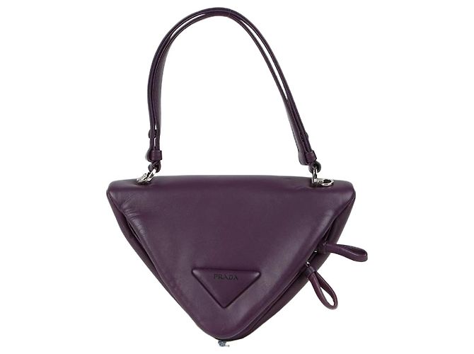 Prada Sac à épaule triangle Violet