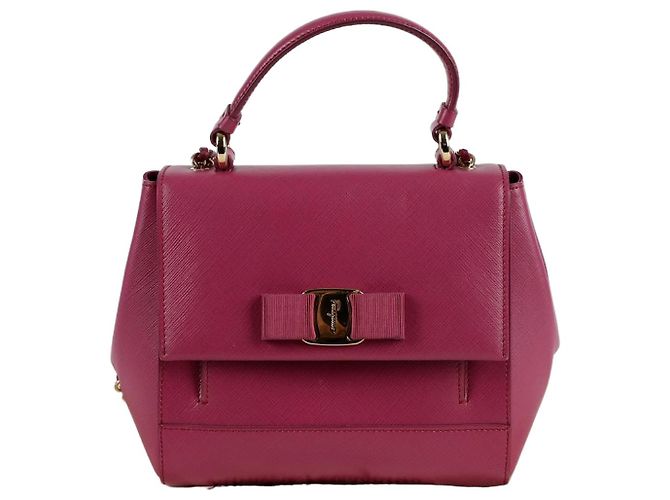 Salvatore Ferragamo Bolsa de ombro com laço Roxo
