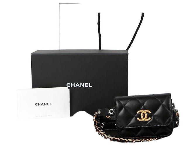 Chanel CC Logo Gürteltasche Schwarz