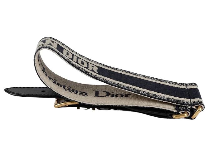 Dior Gürtel mit gesticktem Logo Größe Blau 