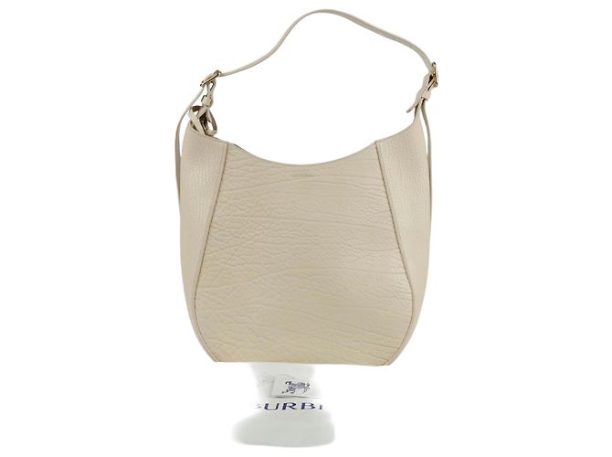Burberry Chess Medium Tote Shoulder Bag White