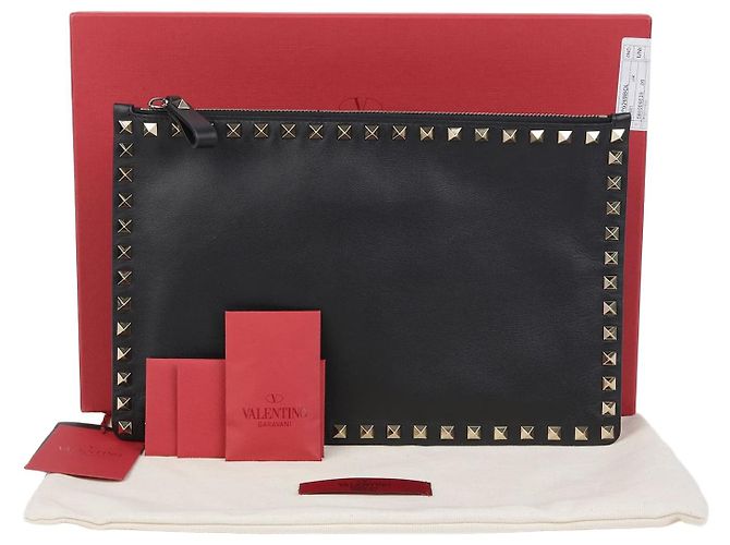 Valentino Clutch Rockstud Negro