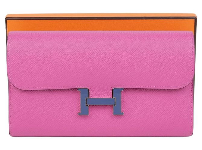 Hermès Constance Long Wallet Pink