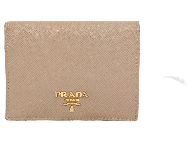 Prada Metal Logo Wallet White