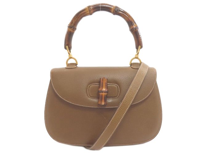 Sac à main Gucci Bamboo Handle 2-Way Marron