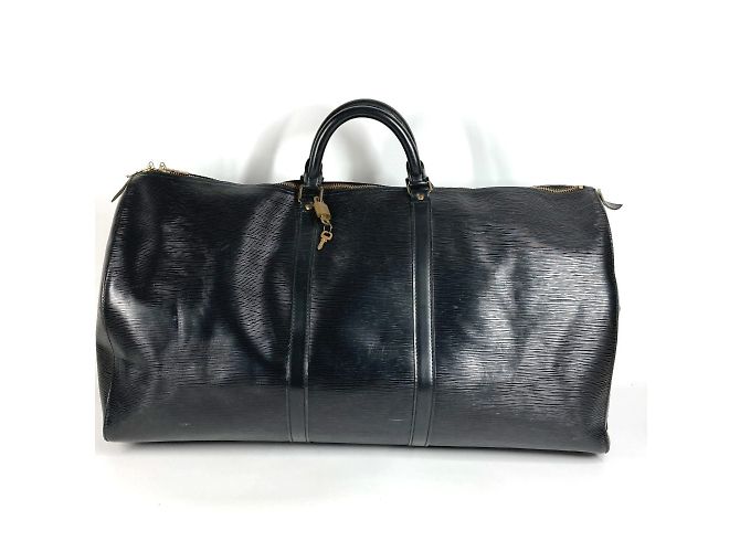 Bolsa de viagem Keepall 60 em couro Epi Louis Vuitton Preto
