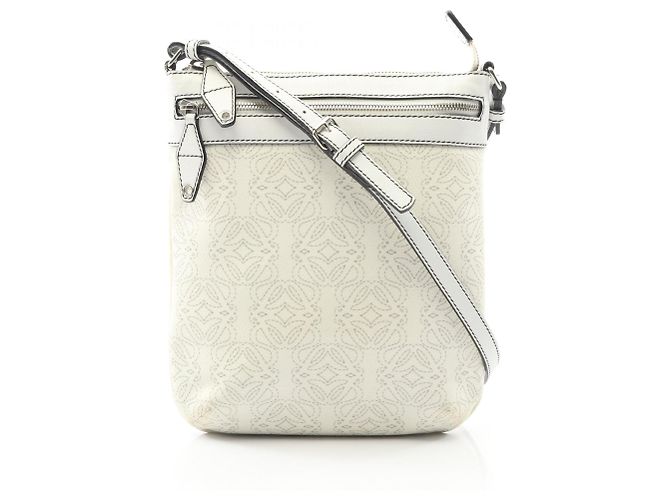 Bolsa de Ombro Anagram Loewe Branco