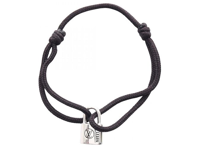 Pulsera Charm Lockit Lahn de Louis Vuitton Negro Plata